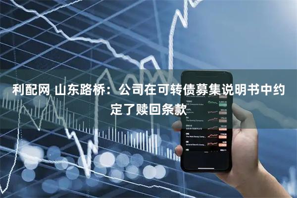 利配网 山东路桥：公司在可转债募集说明书中约定了赎回条款